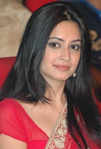 Actress Kriti Kharbanda Sexy Images in Red Saree At Teenmaar Movie Audio Launch