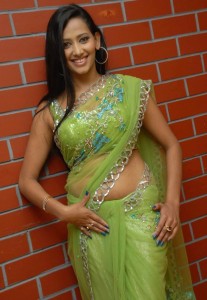 Actress Sanjana Singh Hot Navel Show Images in Transparent Saree 
